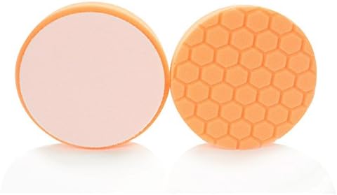 Chemical Guys BUFX_102HEX6 BUFX_102_HEX6 Hex-Logic Medium-Heavy Cutting Pad, Orange (6.5 Inch Pad Made for 6 Inch Backing Plates), 1 Pad Included