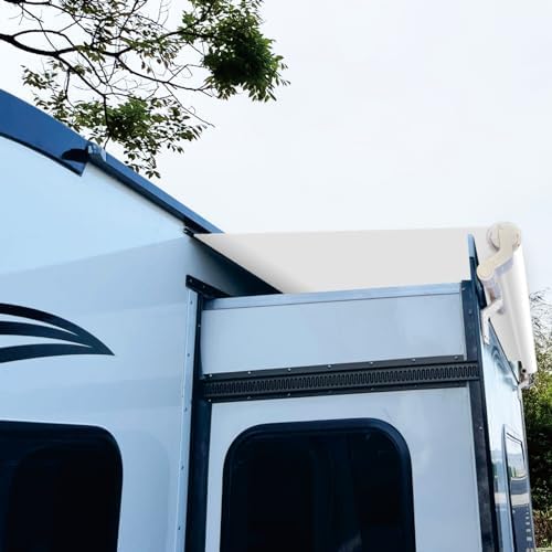 Dulepax RV Slide Awning Kit - White, 9'3'' (8'7'' Fabric) for 5th Wheels, Travel Trailers and Motorhomes