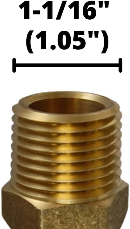 1/2" Hose x 3/4" NPTF Male Pipe Thread Brass Barb Connector Fitting (5-PACK) | 102-0812C