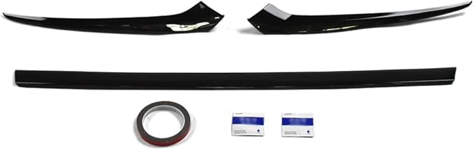 Front Bumper Engine Lid Grill Grille Cover Trim Compatible with Honda CR-V CRV 2023 2024 2025 2026, 3PCS ABS Glossy Black Car Accessories Exterior