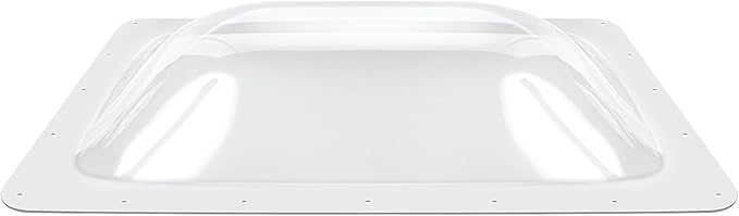 XMK 18" x 26" RV Skylight Replacement Cover for Camper Trailer Motorhome Roof, RV Shower Skylight Cover Outer Dome Fit 14" x 22" Openings, Impact Resistant, Clear