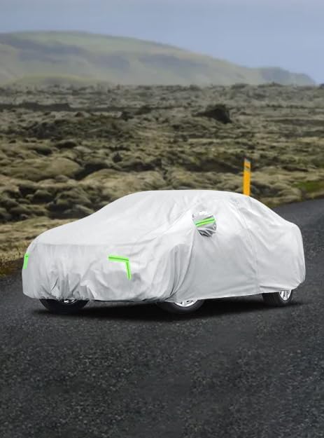 Car Cover Custom Fit for Toyota Camry 1996-2025,Honda Accord 2001-2025,6 Layers Truck Cover Waterproof All Weather for Automobiles,Outdoor Full Exterior Cover,Rain, Sun, Wind Protection,Silver