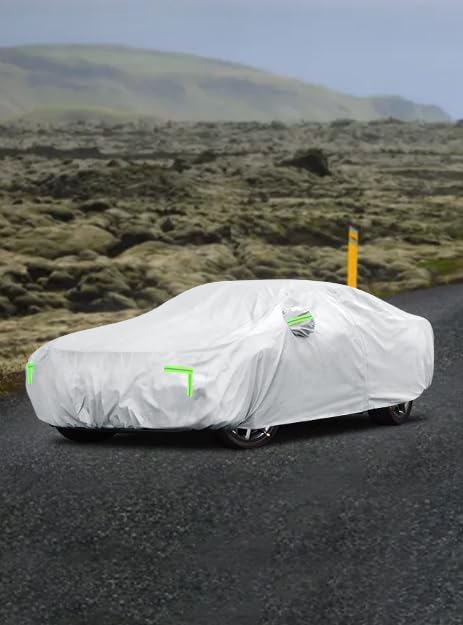 Car Cover Custom Fit for Dodge Challenger 2008-2025,6 Layers Truck Cover Waterproof All Weather for Automobiles,Outdoor Full Exterior Cover,Rain, Sun, Wind Protection,Silver