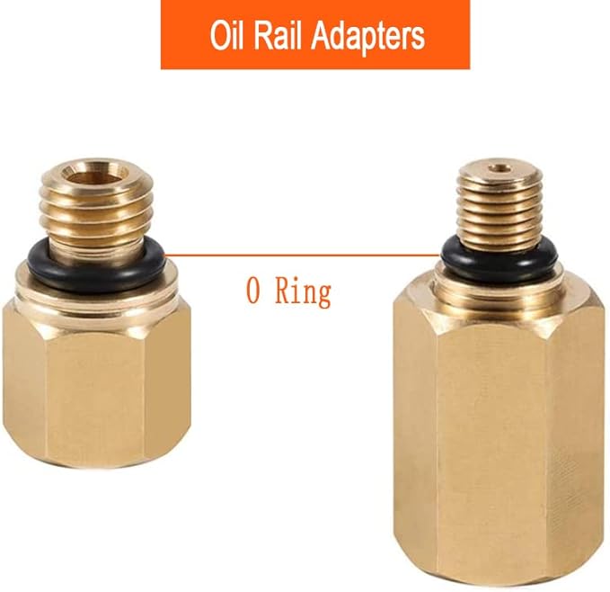 Oil Rail Adapters Leak Test Kit & IPR Valve Air Test Fitting Tool High Pressure Oil Pump Compatible with Ford 6.0L Powerstroke Diesel Engine (Fuel Rail)