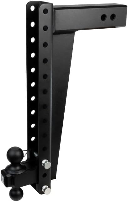 BulletProof Hitches - 3.0" Adjustable Heavy Duty Trailer Hitch (22,000 lb. Rating) - 20" Drop/Rise Trailer Hitch with 2" & 2-5/16" Dual Ball - Powder Coat, Solid Steel, Corrosion-Resistant