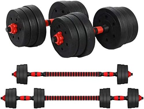 Adjustable Dumbbell Barbell Set (88LB/66LB/44LB) Weight with Connecting Rod 2 in 1 Home Body Workout Exercise Equipment for Men and Woman