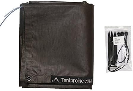 Tentproinc RV Awning Sun Shade Screen 7' X 17' 3'' (Fit for 18' Awning) Mesh Sunshade for RV Awning Sunscreen Motorhome Camping Trailer Awning Screenshade Block UV Glare - 3 Year Warranty (Brown)