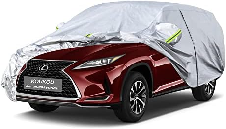 Koukou SUV Car Cover Custom Fit Lexus RX from 1997 to 2015, Waterproof All Weather for Automobiles, Sun Rain Dust Snow Protection. (Ships from US Warehouse, Arrive Within 3-7 Days)