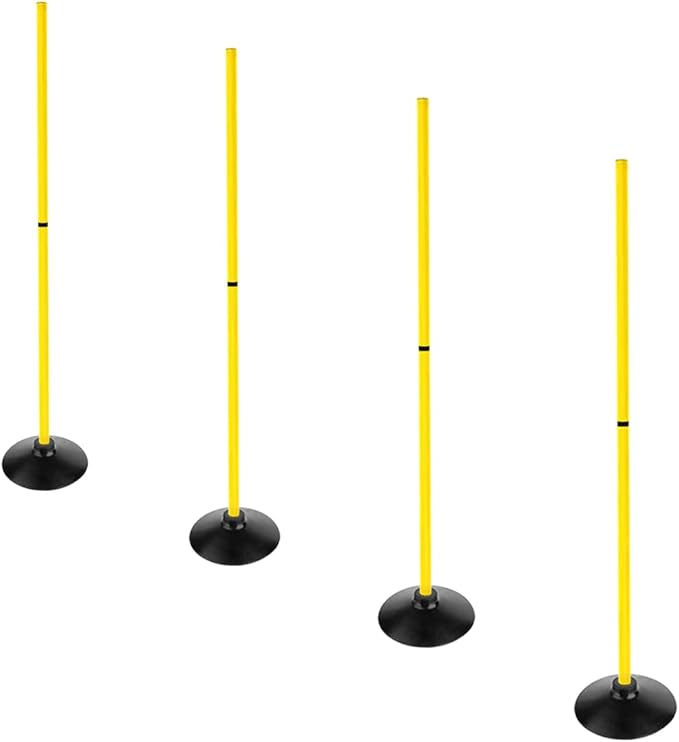 Soccer Agility Poles Set Detachable Sports Trainning Speed Pole Slalom Poles with Rubber Base Sport Traning Equipment
