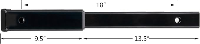 18" Hitch Extension for 2-inch Receivers with 5/8" Hitch Pin and Clip