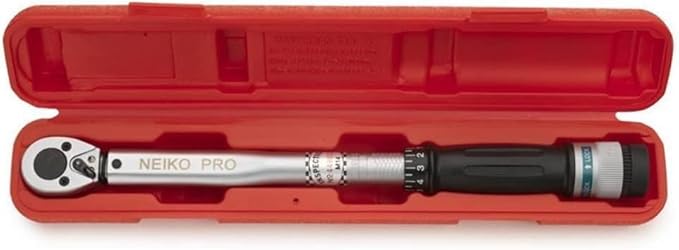 Neiko PRO 03707B 3/8" Torque Wrench, 3/8” Drive SAE, 15-80 Ft-Lb, 14” Length, Adjustable Click Torque Wrench, Chrome Vanadium Cr-V Steel