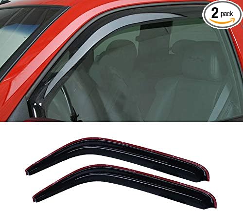 92352 Side Window Wind Deflector, 2pcs in-Channel Nice Rain Guards Set, Window Visor fit for 1994-2001 Ram 1500 1994-2002 Ram 2500/3500 Pickup with Standard Mirror Only