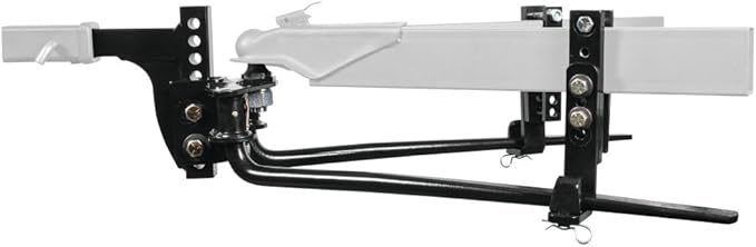 Reese 49912 Pro Round Bar Weight Distribution Hitch with Sway Control, 8,000 lbs. Capacity, Fits Up to 7 Inch Trailer Frames, 8.5 Inch Drop Shank Included