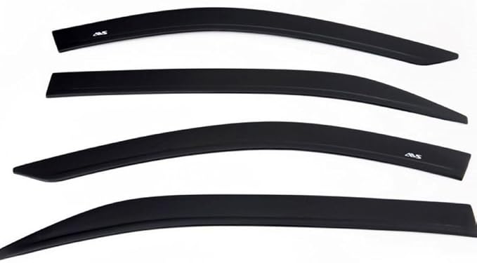 Auto Ventshade [AVS] Low Profile Rain Guards For 2005 - 2020 Nissan Frontier, CREW CAB ONLY | Window Vent Visors, 4 pcs. - Dark Smoke | 894037