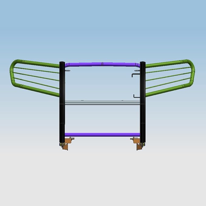 Black Horse Grille brush Bumper Guard Modular Black Compatible with 2016-2022 Honda Pilot-17H151402MA