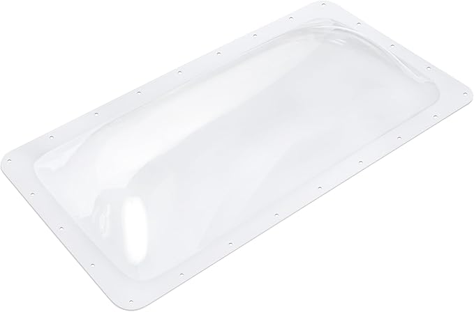 XMK 34" x 18" RV Skylight Replacement Cover,RV Skylight Shower Outer Dome Fits 14" x 30" Openings Replacement for Campers Trailer Fifth Wheel Food Truck Motorhome Roof, Impact Resistant (Clear)