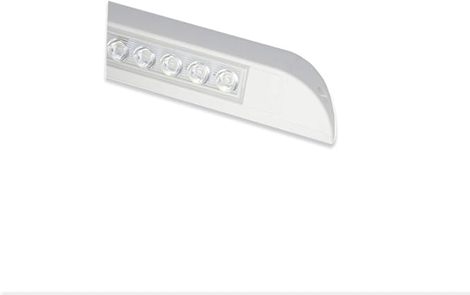 Raycharm 20" RV & Marine Boat LED Awning Porch Utility Light Fixture, 40° Down Angle Beam, 6000K Cool-White, 12V/24V DC, High Light-Output Low Ampere Draw, Waterproof White Finish, 2-Pack