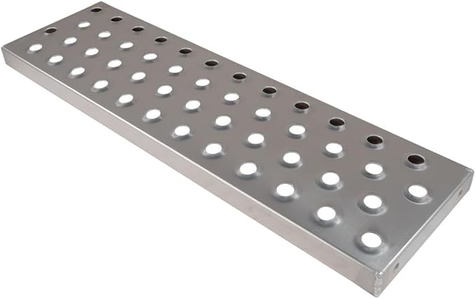 Mytee Products Aluminum Steps Replacement Part for 30" Wide Saddle Tool Box – 2 Pc Set, 12-Gauge Punched Plate Design, Bolt-On Installation, Anti-Slip Grip, Solid Welded Seams, Corrosion Resistant