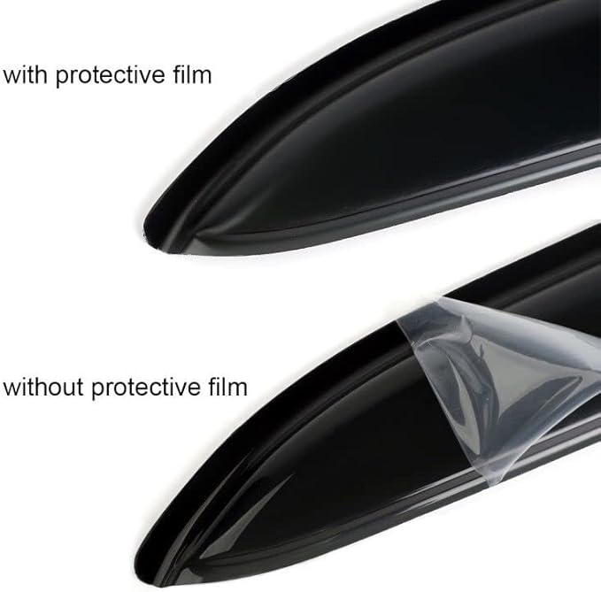 Tape On Sun Rain Guards Window Visor Wind Deflector Compatible with 15-17 Toyota Camry Sedan Smoke 4pc 94629