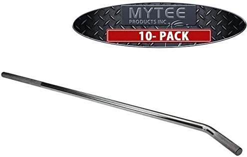Mytee Products 10 Pack 28" Standard Winch Bar for Flatbed Trailer - Chrome Polished Steel Winch Bar with Non-Slip Handle - Strap Binder Bar for Flatbed Winches