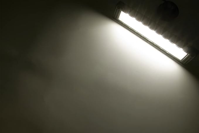 Raycharm 13" RV Exterior LED Flood Light Fixture, 40° Down Angle Beam, 4000K Natural-White, 12V/24V DC, High Lumen Output Low Current Draw, Aluminum Housing Black Finish, 1-Pack