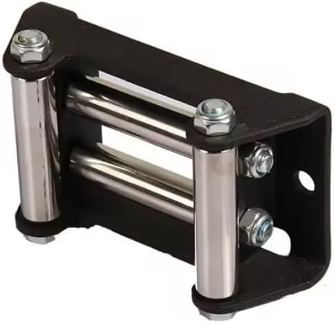 HLMOptimo 4-7/8 inch Winch Roller Fairlead 4 Way 4-7/8” Universal Mount Cable Guide Heavy Duty Nut Disassembly ATV UTV 2000-3500 LBS