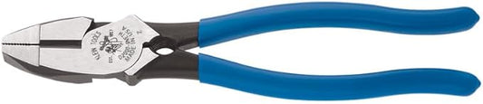 Klein Tools D2000-9NETH Lineman's Bolt-Thread Holding Pliers, Made in USA, High-Leverage Streamline Design with Rounded Nose and Knurled Jaw, 9-Inch