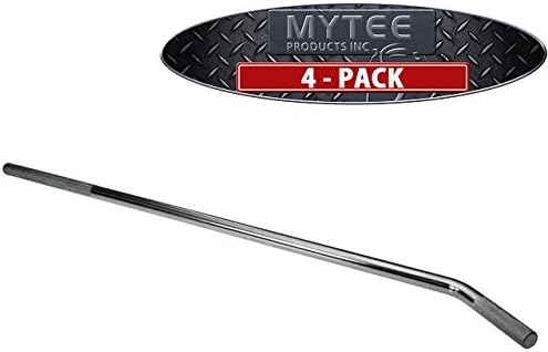 Mytee Products 4 Pack 28" Standard Winch Bar for Flatbed Trailer - Chrome Polished Steel With Non-Slip Handle - Strap Binder for Flatbed Winches