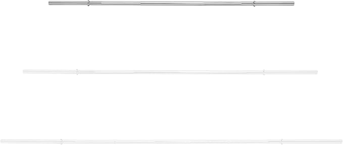 Philosophy Gym 1" Standard Weightlifting Barbell - Straight Bar with Smooth Sleeves