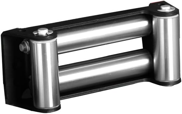HLMOptimo 6 inch Winch Roller Fairlead 4 Way 6” Universal Mount Cable Guide Heavy Duty Nut Disassembly SUV Truck F150 4000-5500 LBS