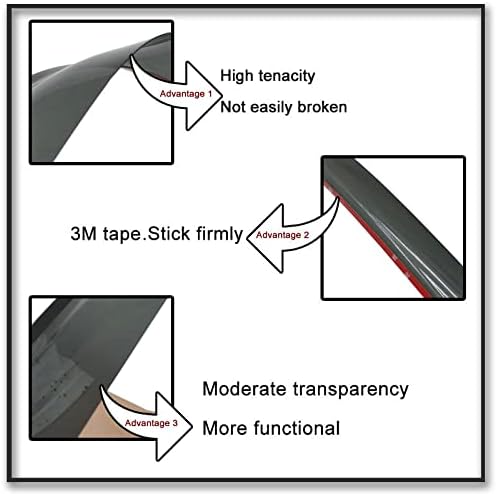 Tape On Wind Deflector Compatible with 07-18 Jeep Wrangler JK 2 Door Sun Rain Guards Window Vent Visors 92328