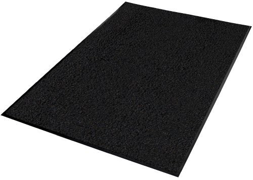 Guardian Platinum Series Indoor Wiper Floor Mat, Rubber with Nylon Carpet, 4'x6', Black
