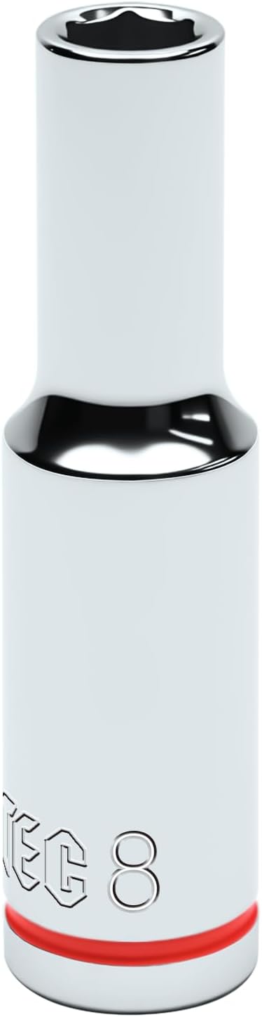 6-Point Deep Impact Socket, 3/8-Inch Drive 8mm Socket, CR-V Drive Socket for Auto Repairing and Household