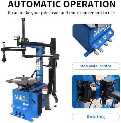 ME-T555 2.0HP Tire Changer Machine with Double Side Assist Arm Bead Blaster Tire Repair