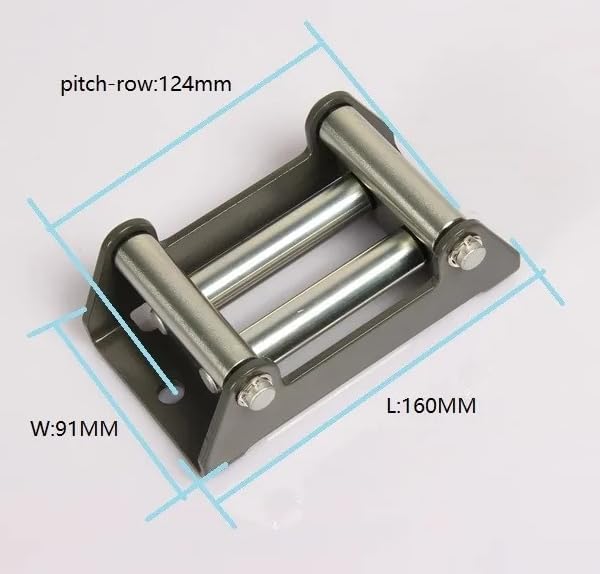 HLMOptimo 4-7/8 inch Winch Roller Fairlead 4 Way 4-7/8” Universal Mount Cable Guide Heavy Duty Nut Disassembly ATV UTV 2000-3500 LBS