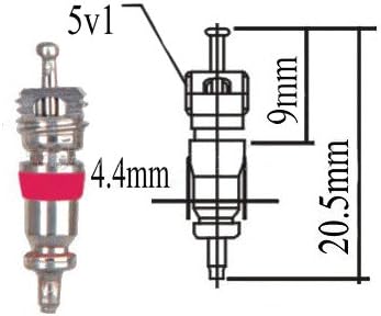 Valve Core Remover with 100 Pcs Car Truck Replacement TPMS Nickel Plated Tire Tyre Valve Stem Core Dual Single Head Valve Core Remover Tire Repair Tool Set