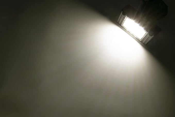 Raycharm 5" RV & Boat Exterior LED Work Light Fixture, 40° Down Angle Flood Beam, 4000K Natural-White, 12V/24V DC, High Lumen Output Low Current Draw, Waterproof White Finish, 1-Pack