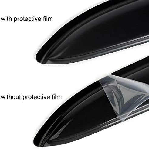 94620 Side Window Wind Deflector, 4pcs Out-Channel Tape-On Nice Rain Guards Set, Dark Smoke Window Visor fit for 2003-2008 Toyota Corolla