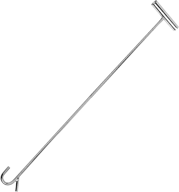 5th Wheel Pin Puller 31" Heavy-Duty Solid Steel Chrome Plated Detachable Hook Tool for Trucker Trailer & Heavy Objects -1Pack