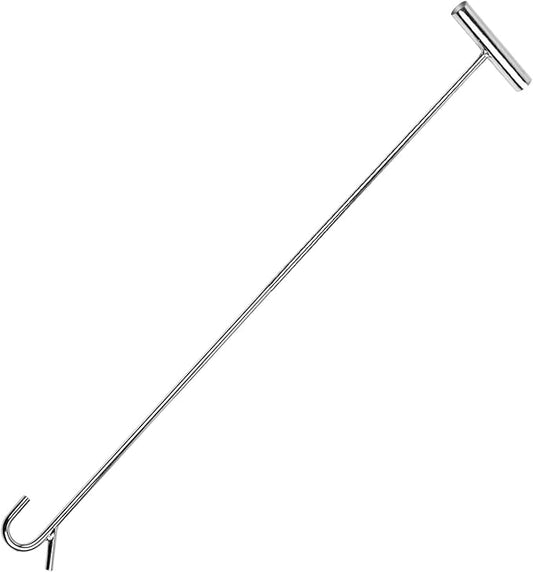 5th Wheel Pin Puller 31" Heavy-Duty Solid Steel Chrome Plated Detachable Hook Tool for Trucker Trailer & Heavy Objects -1Pack