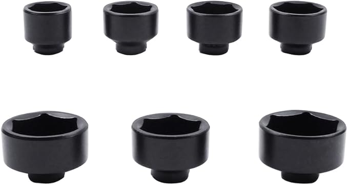 10PCS Oil Filter Wrench Set for Toyota,BMW, Mercedes, VW, Oil Filter Socket Set Includes 24mm,27mm,29mm,30mm,32mm,36mm,38mm, 64mm. Oil Filter Removal Tool for Oil Change