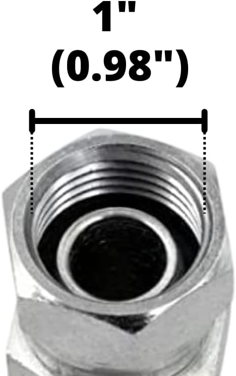 1" NPTF Male x 3/4" NPSM Female Swivel Hydraulic Steel Pipe Fitting Adapter | 1404-16-12