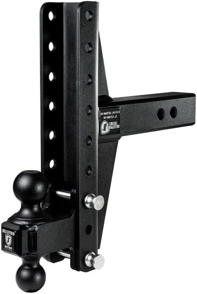 BulletProof Hitches - 2.5" Adjustable Heavy Duty Trailer Hitch (22,000 lb. Rating) - Offset 4" and 6" Drop/Rise Trailer Hitch with 2" & 2-5/16" Dual Ball Powder Coat, Solid Steel, Corrosion-Resistant