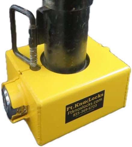 Ft. Knox Locks Round Tube Gooseneck Trailer Coupler Lock with Trimax Puck Lock, Heavy Duty Steel Hitch Locks, Fits Bulldog BX1, Bolt Cutter and Crowbar Proof, Made in USA