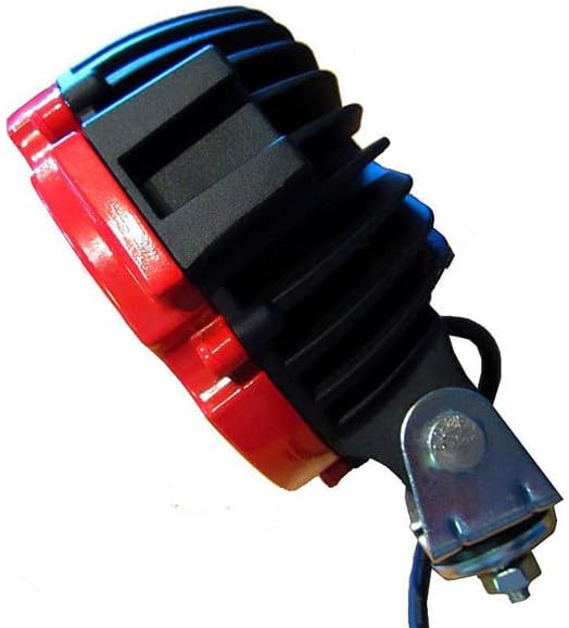 Black Horse RUGGED HD Grille Brush Bumper Guard Modular Black Come With pair of 7.0"LED Lights with Red Trim Rings Compatible with 2019-2025 Dodge Sprinter-Benz Sprinter 1500/2500/3500-RU-DOSP19-B-PLR