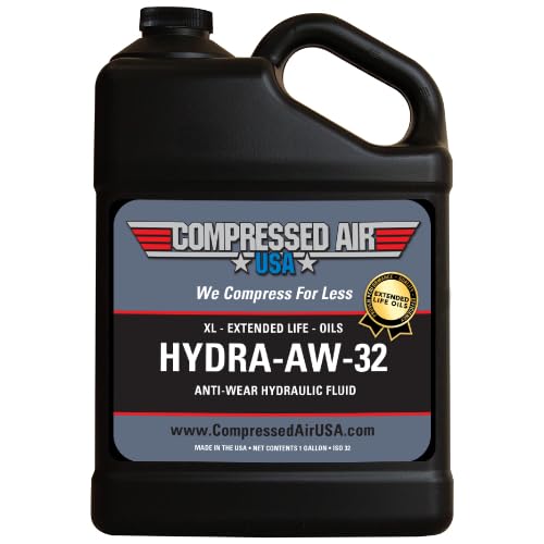 Anti-Wear 32 Hydraulic Fluid - AW32 - CompressedAirUSA - Extended Life Oils (1 Gallon), HYDRA-AW-32
