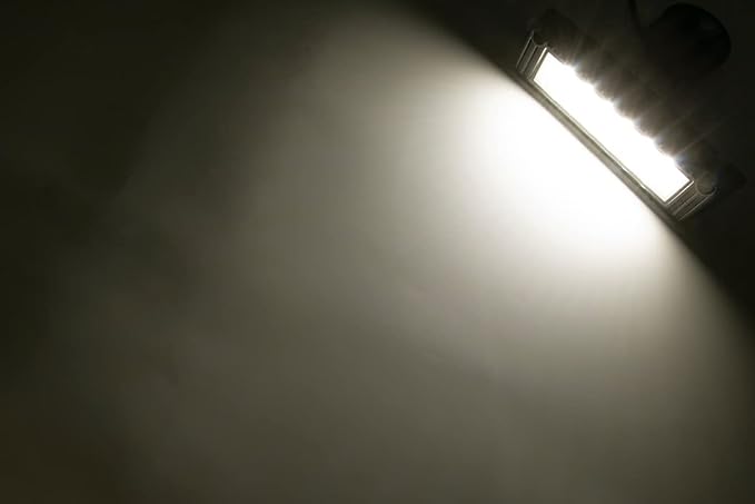 Raycharm 9" RV & Boat Exterior LED Scene Light Fixture, 40° Down Angle Flood Beam, 4000K Natural-White, 12V/24V DC, High Lumen Output Low Current Draw, Waterproof White Finish, 1-Pack