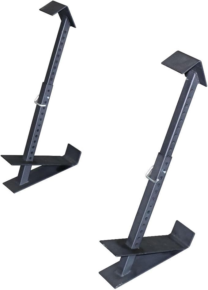 Titan Fitness Eccentric Hooks, Fully Adjustable 20" - 35" Steel Hook Barbell Attachment, Overload Lifting for Explosiveness, Fits Olympic-Sized Weight Plates, Squat or Bench Use, Weight Releasers