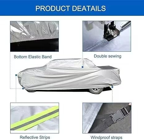 Truck Cover Fit Chevrolet Chevy Colorado from 2015 to 2025 (Crew Cab/Extended Cab), Waterproof All Weather Full Pickup Cover, Outdoor Sun UV Rain Dust. Protection