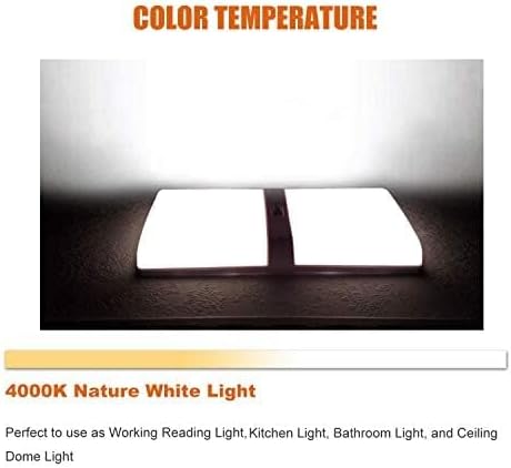 Facon Square RV Motion Sensor Light - 7W 500LM Cool White (4000K) 12V Interior Lighting, Double Dome LED Ceiling Lights for RV Bathroom Hallway Camper Boat